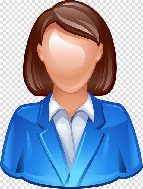 Woman Wearing Blue Suit Cector Avatar Icon 3d Character Icon Material