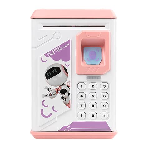 Elenxs Creative Fingerprint Electronic Piggy Bank Atm Password Money