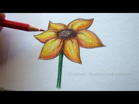 Gar nicht immer so leicht, die kleinen zu bespaßen. Zeichnen lernen: Blume zeichnen - Blumen malen lernen - YouTube