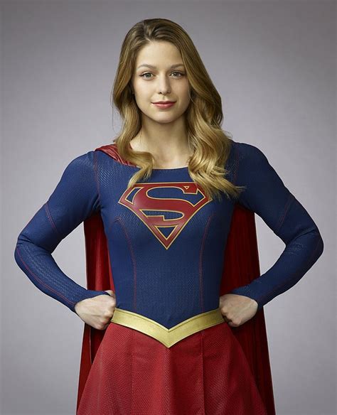 Supergirl Star Melissa Benoist Beams On Set In Her New Costume As