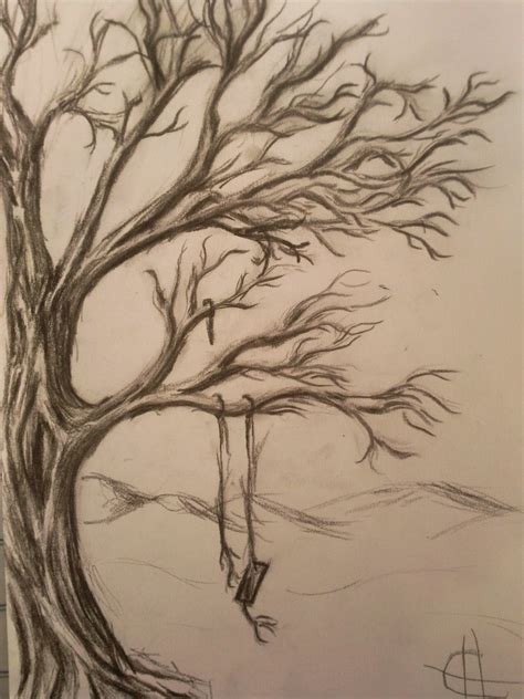 Tree With Swing Drawing At Getdrawings Free Download