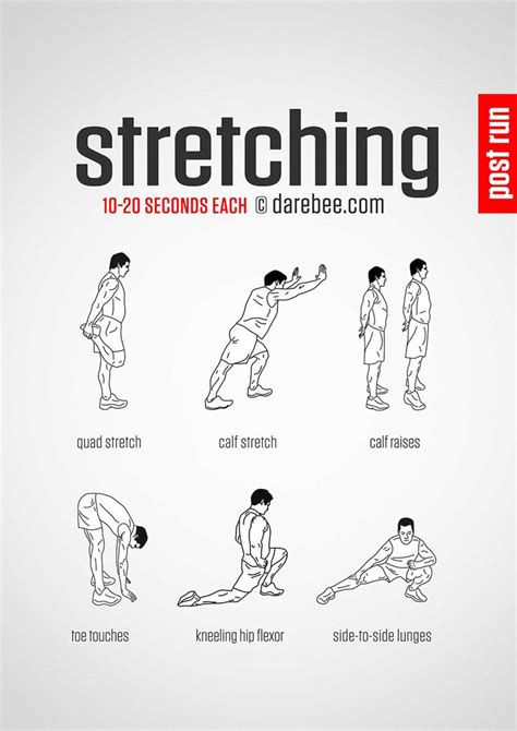Post Run Stretching Runners Workout Exercise Stretches For Runners