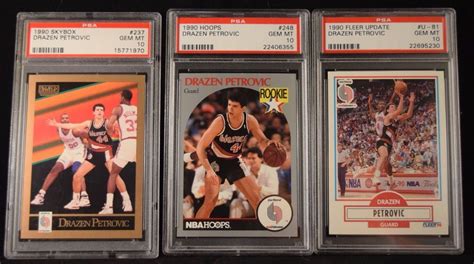 Grades (click to filter results) 3 Drazen Petrovic 1990 PSA GEM MT 10 Rookie Cards | Cards, Professional sports, Sports cards