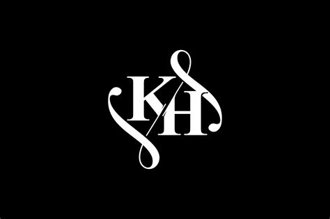 Kh Monogram Logo Design V By Vectorseller Thehungryjpeg