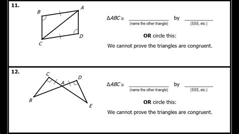 Which Condition Does Not Prove That Two Triangles Are Congruent
