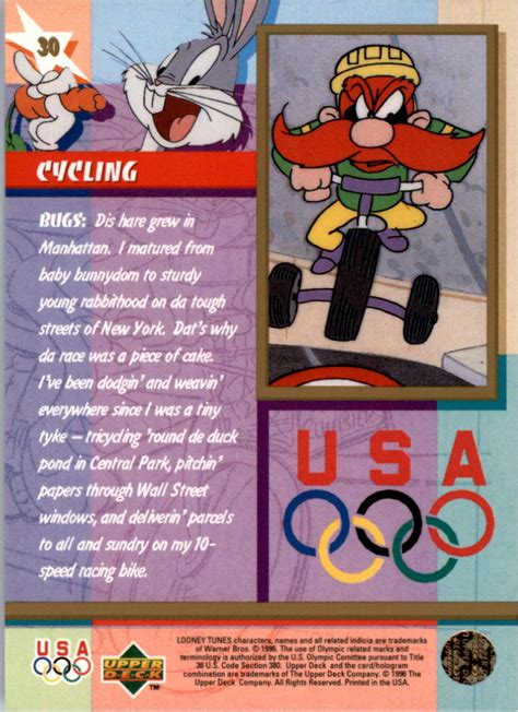 1996 Upper Deck Looney Tunes Olympicards 30 Bugs Bunny Nm Mt
