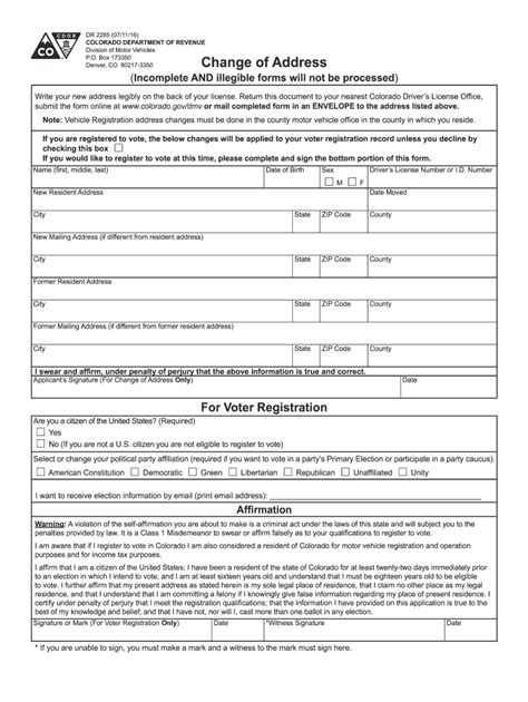 Change Of Address Colorado Fill Out And Sign Online Dochub