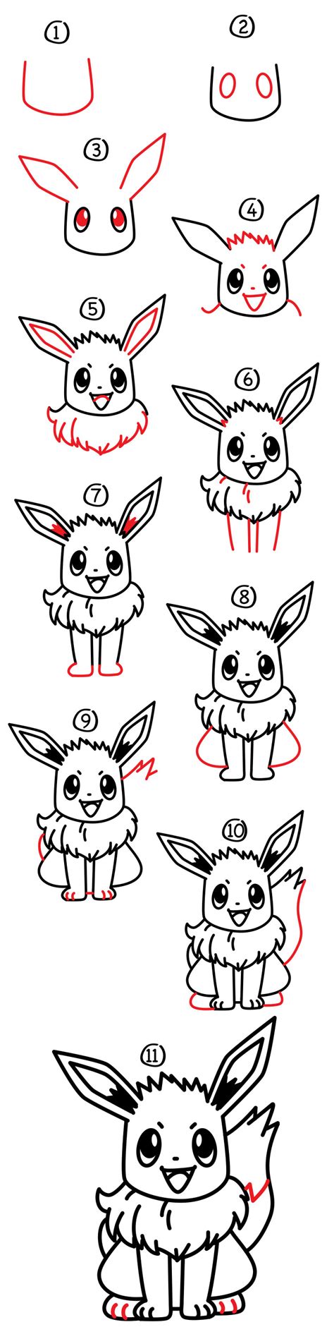 How To Draw Eevee Pokemon Eevee Draw Easy Pokemon Dra
