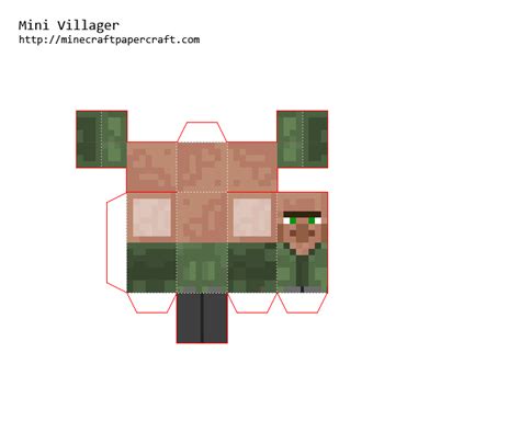 Papercraft Mini Villager Green Robe Minecraft Printables My Xxx Hot Girl