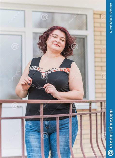 Plus Size Mature Woman Lifestyle Stock Image Image Of Looking