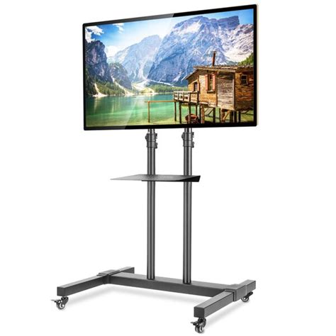 Rfiver Black Multi Screen Floor Stand Mount For Greater Than 50