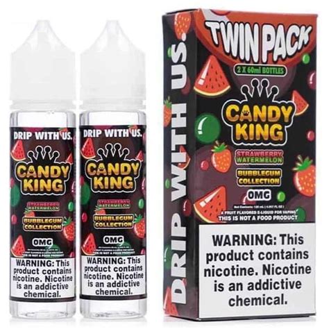 Strawberry Watermelon 50ml Shortfill E Liquid Twin Pack By Candy King