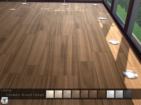 The Sims Resource Glossy Modern Wood Floor