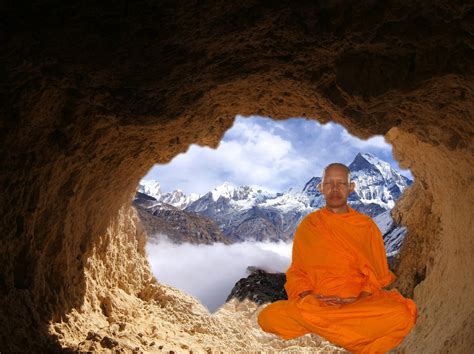 Fotos Gratis Formación Naranja Cueva Monje Budista Budismo
