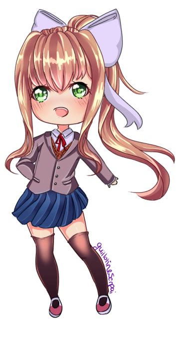 Monika Chibi Ddlc By Guillotinesenpai On Deviantart