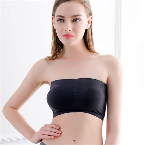 sexy strapless crop top breathable bras tube cropped 2018 no chest pad ebay