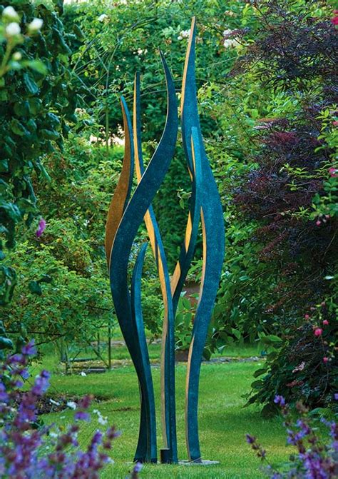 Tree Sculpture In Verdigris Bronze Bronze Garden Art