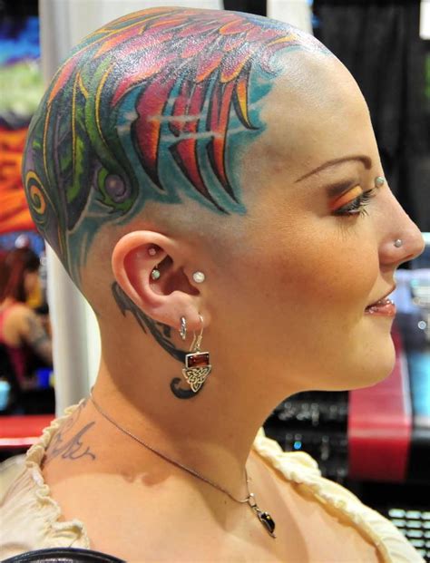 Bald Head Tattoo Woman Anthony Bourdain About Life