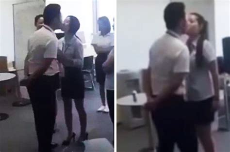 Creepy Chinese Boss Forces Female Employees To Kiss Him Every Morning