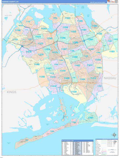 Queens County Ny Zip Code Maps Color Cast
