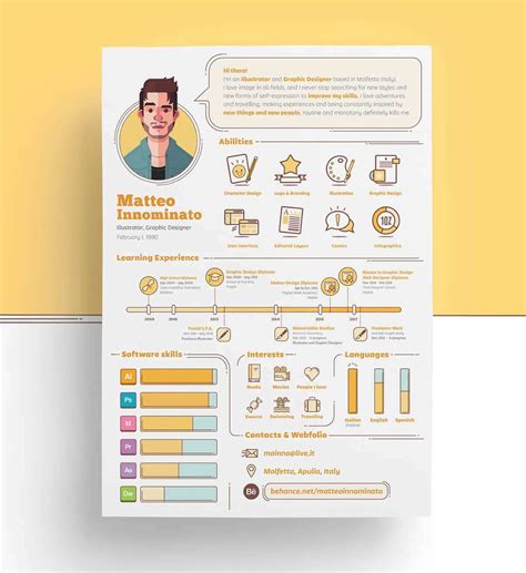 This one's a perfect example. 15+ Visual CV & Resume Templates (Download for Free)