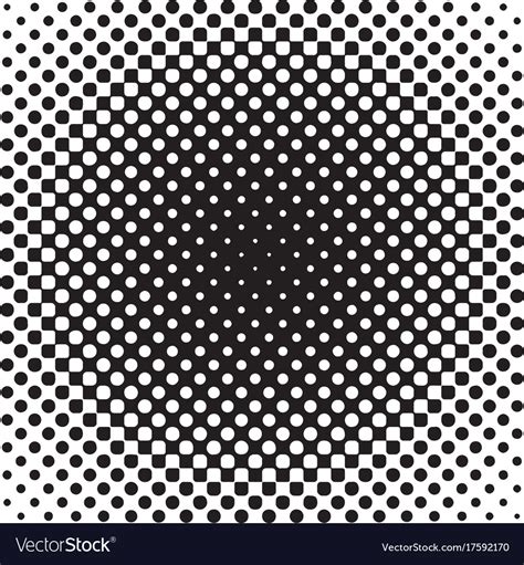 Halftone Background Radial Gradient Dots Vector Image