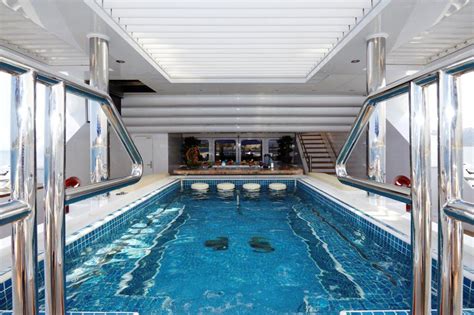 Motor Yacht Titania Spa Pool With Bar Seating On The Upper Aft Deck