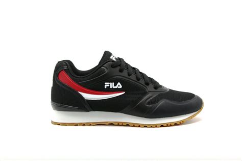 New Men Fila Forerunner Classic Retro Black White Gray Lace Up Running