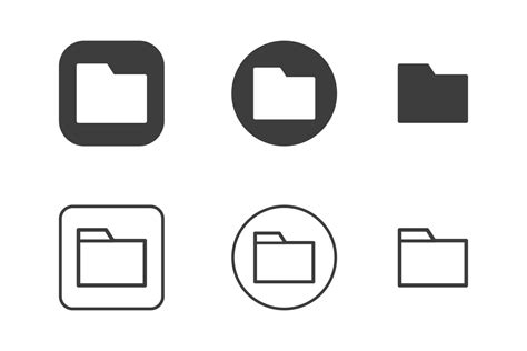Folder Icon Design 6 Variations Isolated On White Background 25765487