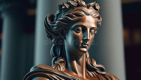 A Greek Statue Illustration Showcasing Elegance And Grandeur An Awe Inspiring Tribute To