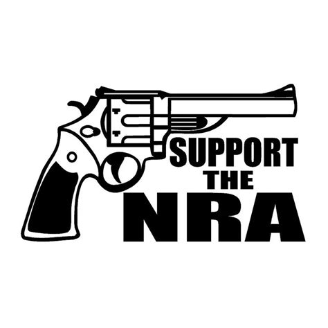 179cm102cm Support The Nra Decal Hand Gun Firearm Car Vinyl Sticker