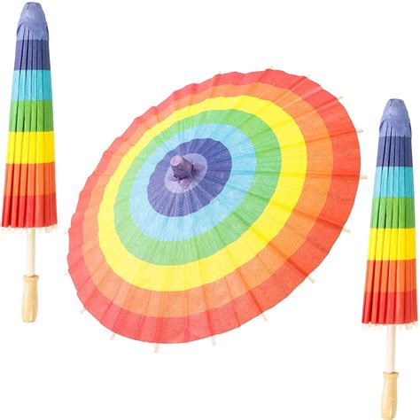 Bright Creations Bright Creations 115 Rainbow Paper Parasol