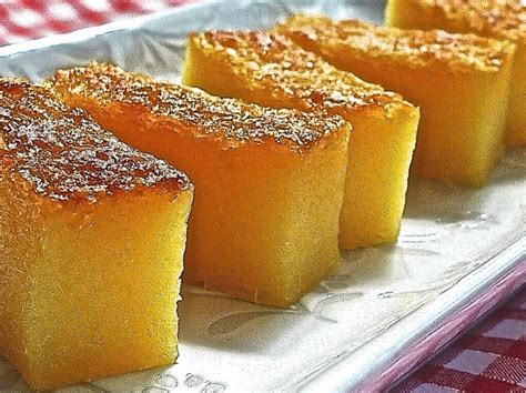 Resep kue bika karamel enak dan lezatbahan :bahan biang :50 gram tepung terigu protein sedang75 ml air1 ½ sendok teh ragi instanbahan karamel :250 gram gula pasir250 ml air kelapa100 gram margarinbahan :6 butir telur¾ sendoh teh garam100 gram gula pasir100 gram tepung beras100 gram tepung sagu½ sendok teh bumbu spekuk½ sendok teh soda kue35… Bika Ubi Bintang Medan