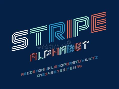Stripe Font Stock Vector Illustration Of Sign Stroke 244901377