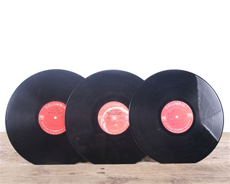 3 Vintage LP 33 Records For Decoration / Antique Vinyl Records / Old Records / Music Room / Game ...