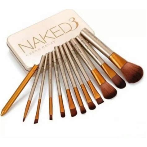 Naked Make Up Brush Set With Box Berus Mekap Kosmetik Set 12 Pcs