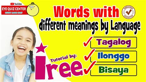 Tagalog Bisaya Ilonggo Hiligaynon Words With Different Meanings By
