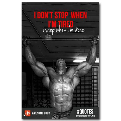 Bodybuilding Motivational Quote Art Silk Poster Print 13x20 20x30 Inch