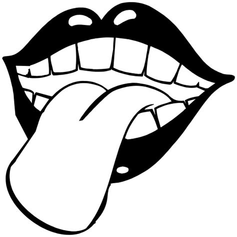 Mouth With Tongue Hanging Out Sticker