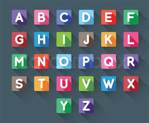 Alphabet Letters Stock Vector Colourbox