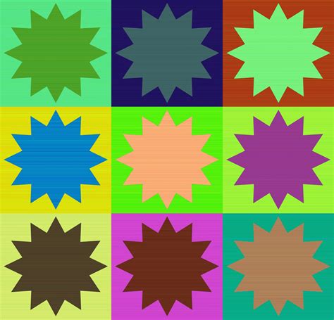 12 Point Stars In Colors Free Stock Photo Public Domain Pictures
