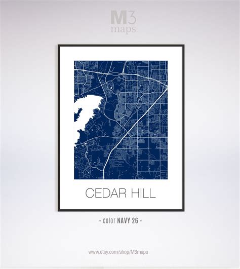 Cedar Hill Texas Cedar Hill Tx Map Cedar Hill Map Cedar Etsy