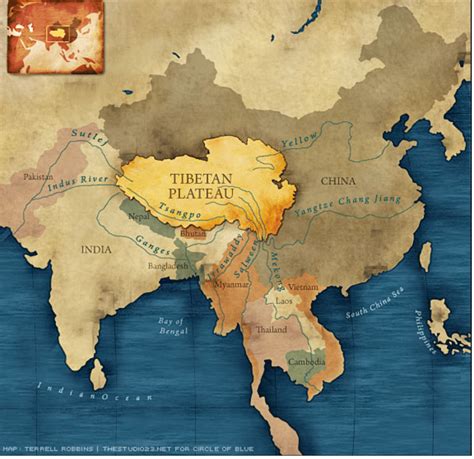 Tibetan Plateau Landform Map