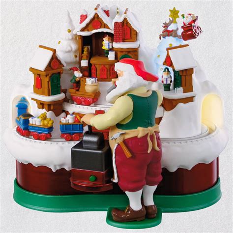 Santas Magic Train Musical Ornament With Light And Motion Keepsake
