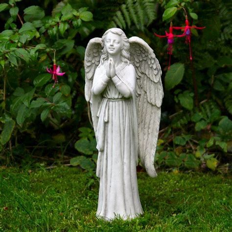 Beautiful Praying Angel Garden Ornament Statue Anjos Celestiais