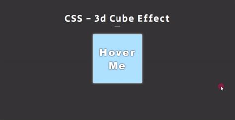Creating A 3d Cube Effect Using Css Tutorial Sourcecodester