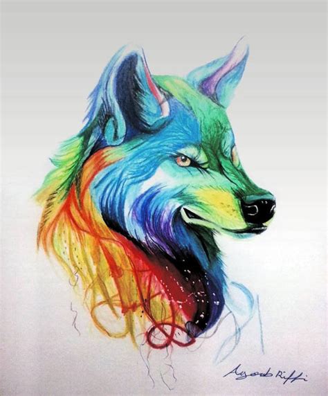 Colored Wolf By Ayouberiffi On Deviantart