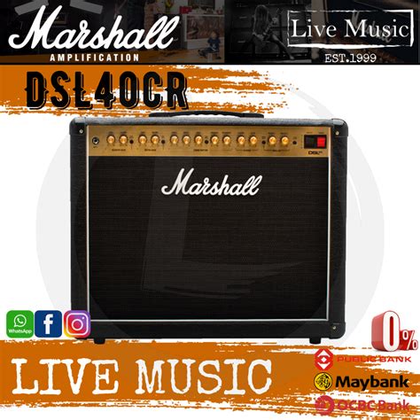 Marshall Dsl40cr 40 Watt 1x12 Tube Combo Guitar Amplifier Dsl40 Cr