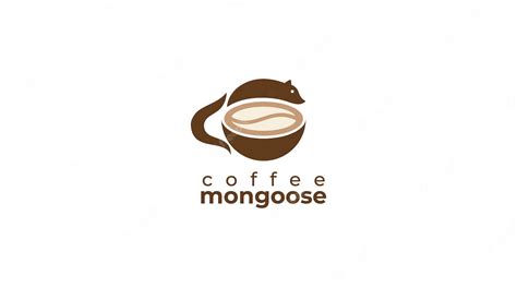 Premium Vector Mongoose Coffee Logo Design Concept Vector Illustration