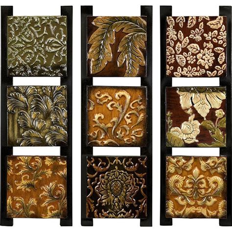 Regent Bankok Metal Tile Wall Decor Set Of 3 Free
